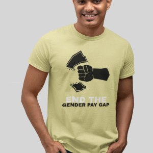 Men's round neck cream printed t-shirt