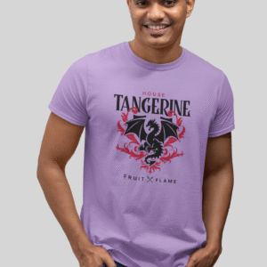 Men's round neck levender printed t-shirt