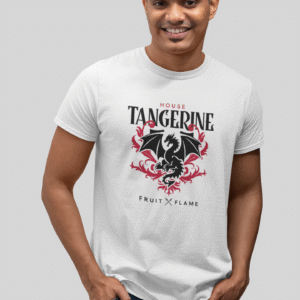 Men's round neck black printed t-shirt