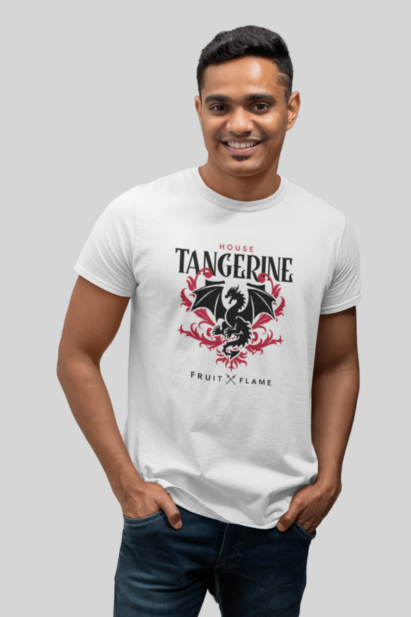 Men's round neck black printed t-shirt