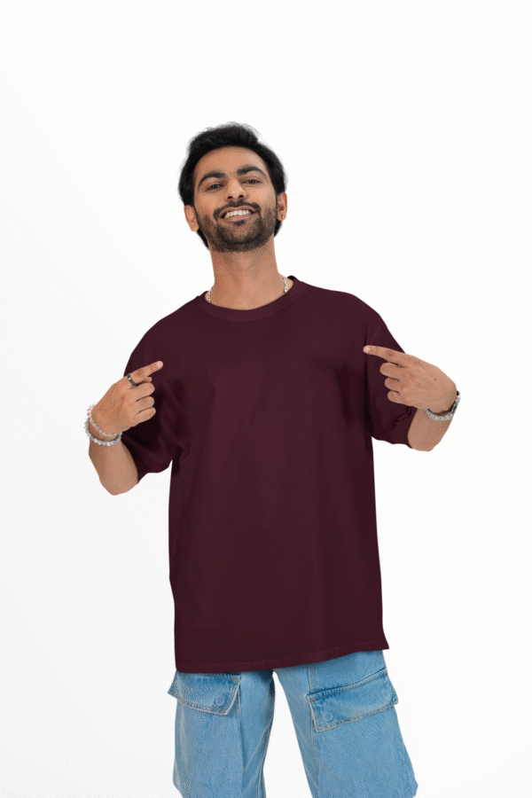 MEN'S PLAIN OVERSIZED DROP SHOLDER T-SHIRT - Image 8